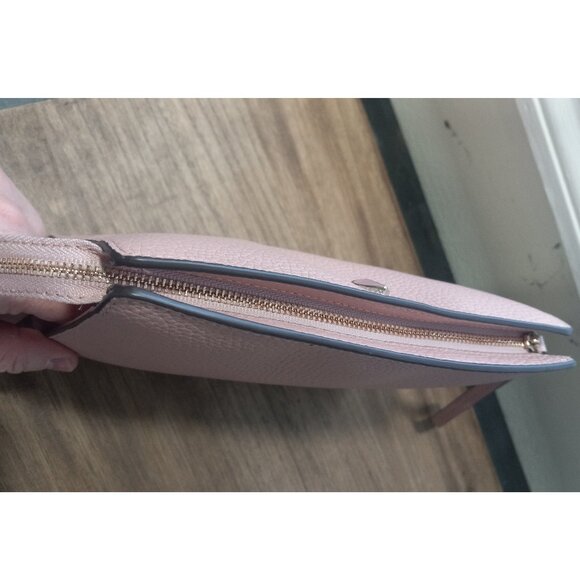 💲💲💲SALE‼️🎉Kate Spade FuFu Pink Pebbled Leather Pouch Wristlet - Picture 5 of 14